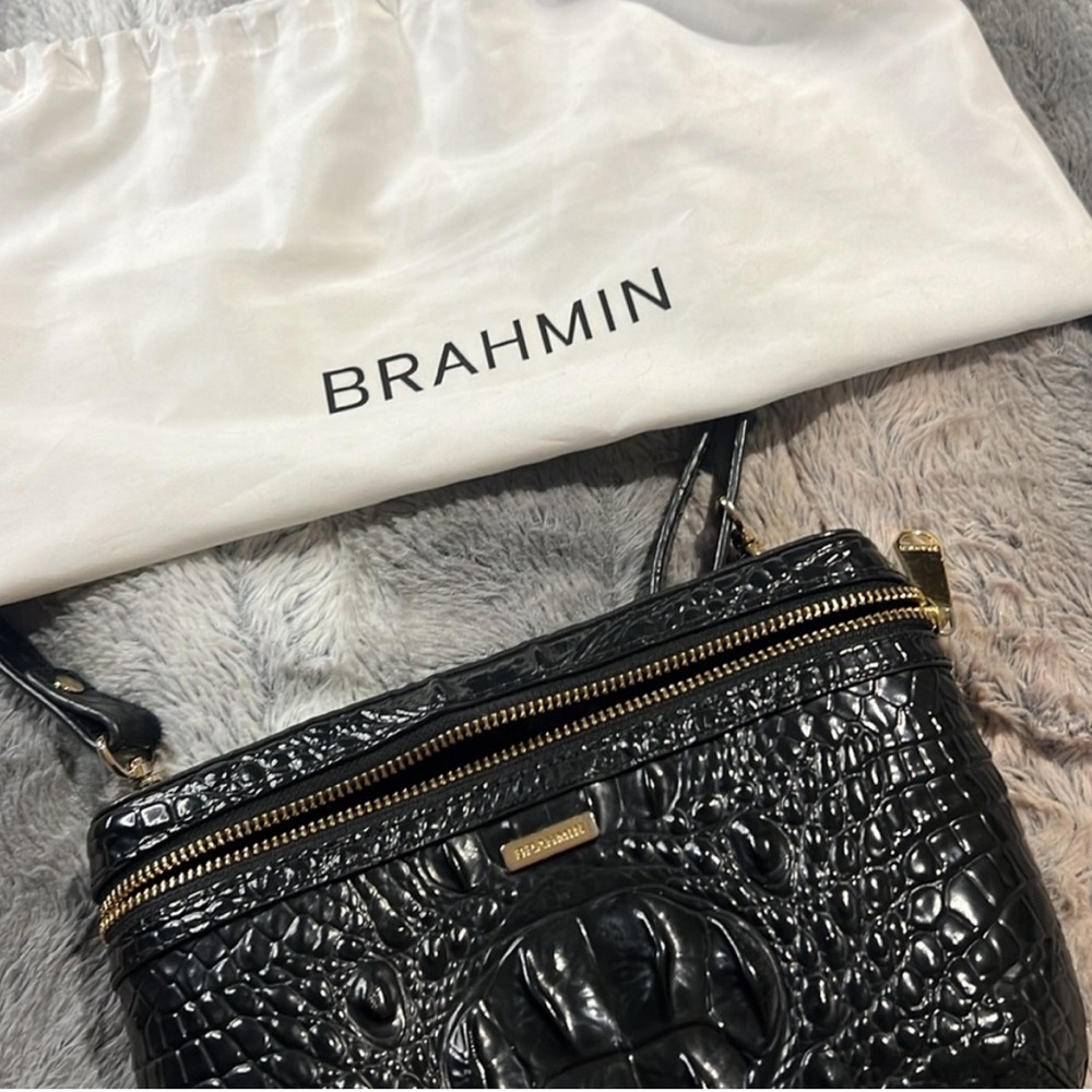 BRAHMIN Melbourne Black Crossbody/Beltbag w Dustbag